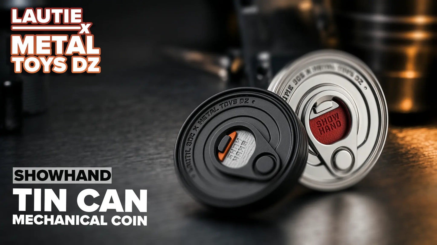 Metal Toys DZ x Lautie - Tin Can' - Zirconium | Mechanical Show Hand Coin Metal Toys DZ x Lautie