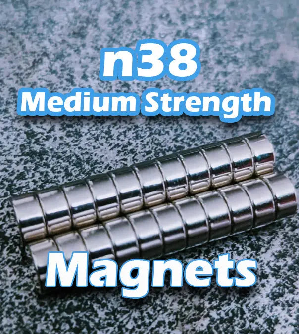 N38 Premium Neodymium Magnets (Light Strength) - True Size! playforbeans