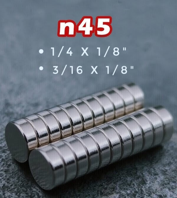 N45 Imperial Premium Neodymium Magnets - True Size!