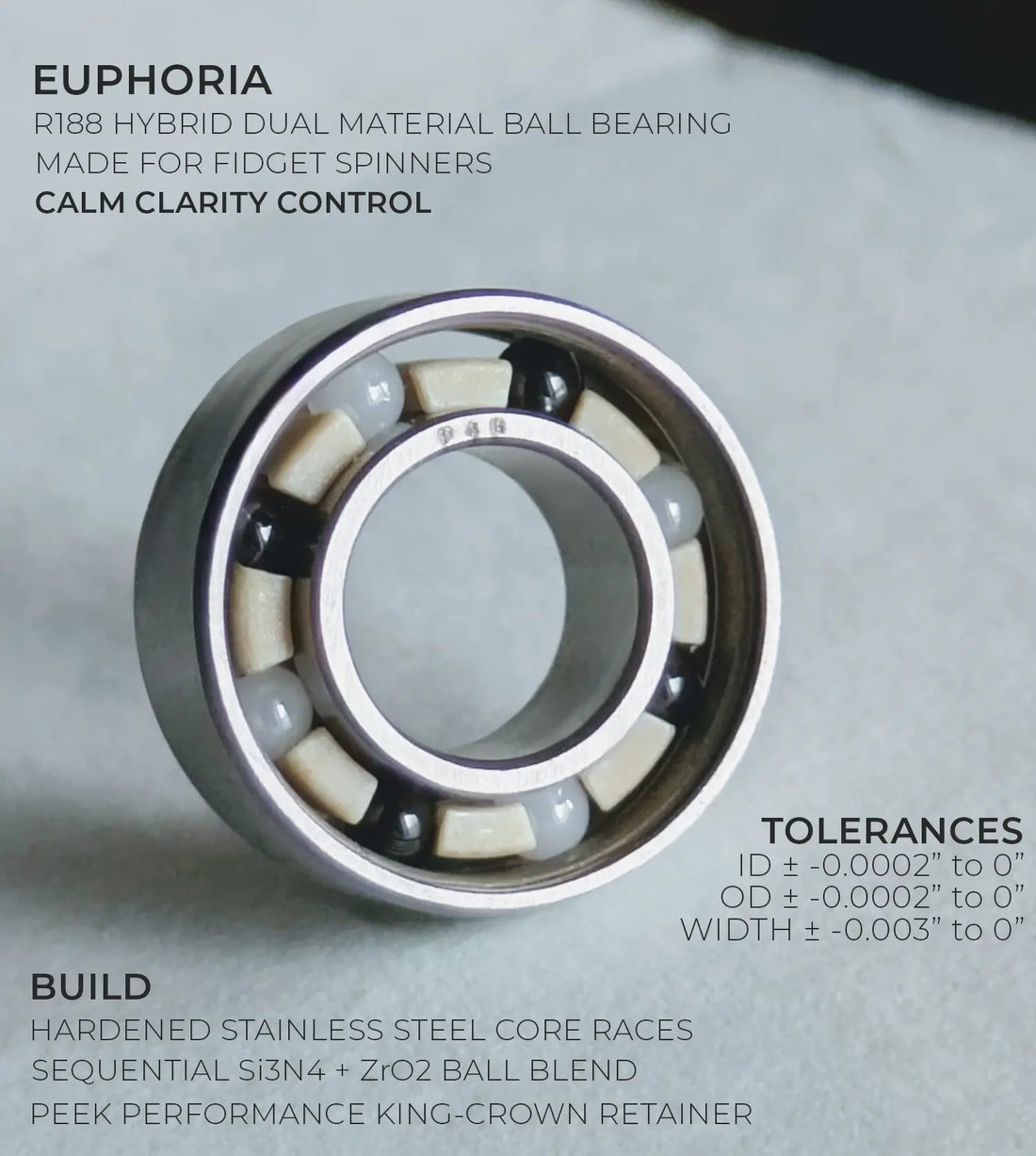 Euphoria - The First Dual Mixed R188 Ball Bearing for Spinners playforbeans