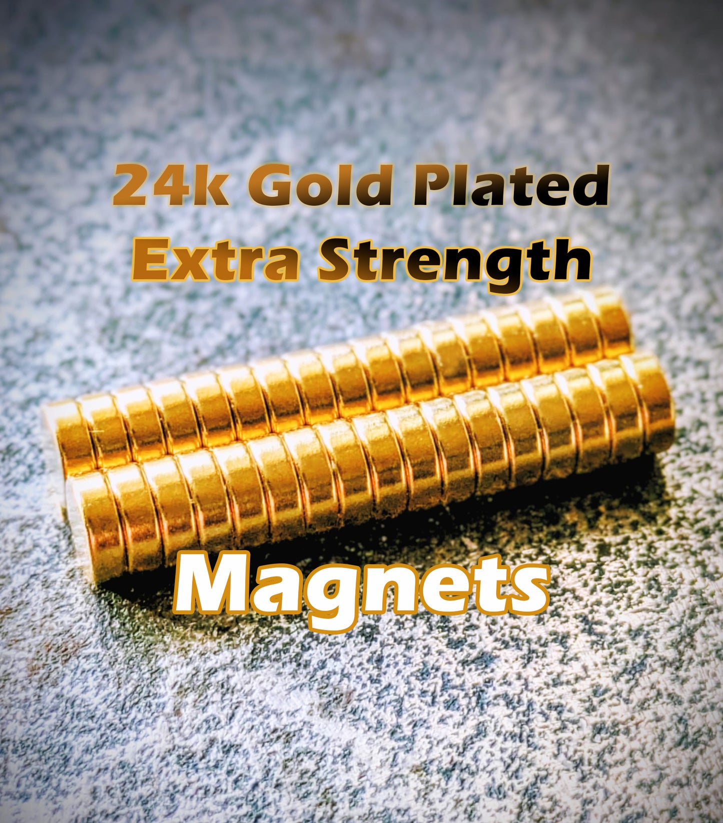 24k Gold Plated Magnets - 6x2mm n52 / n38