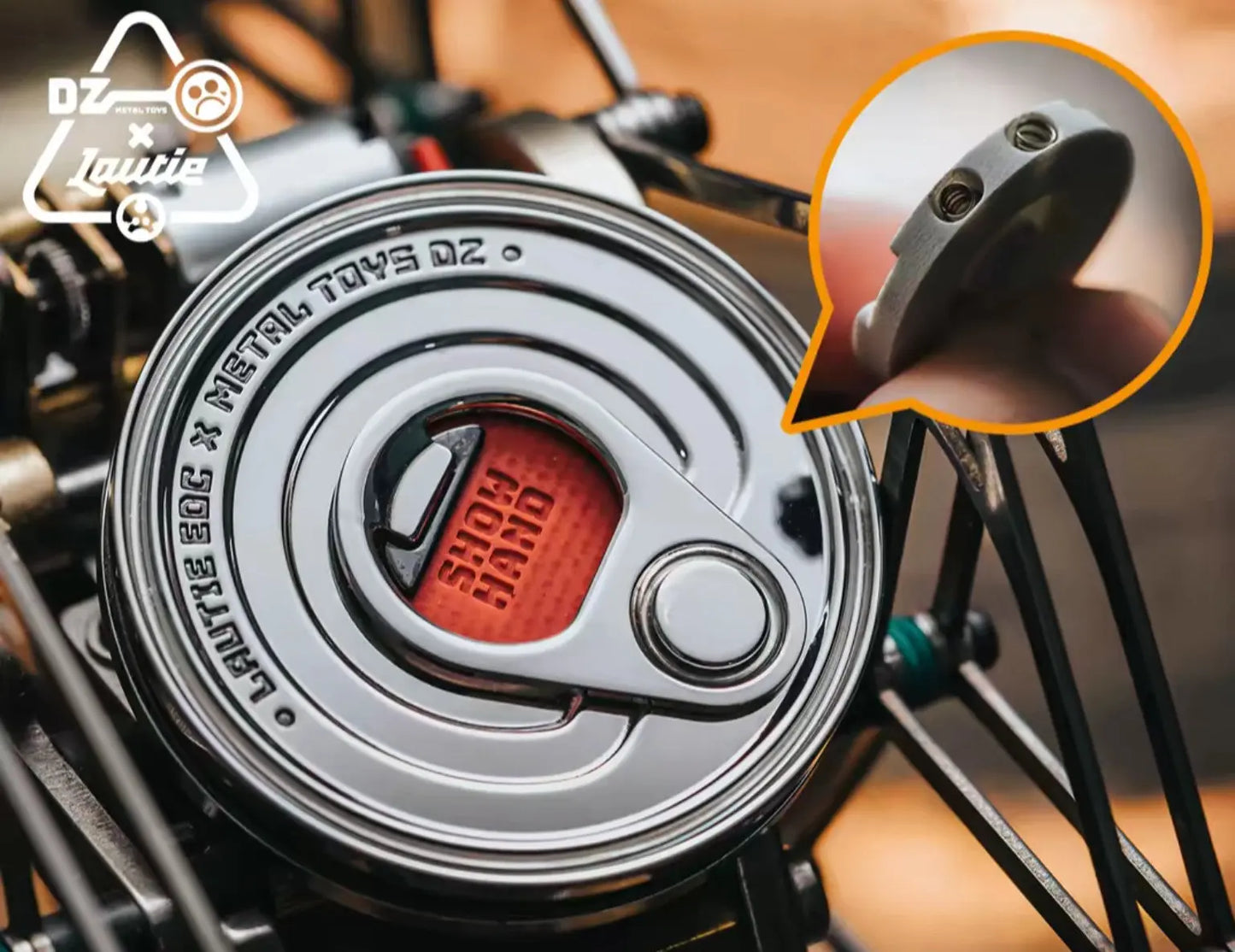Metal Toys DZ x Lautie - Tin Can' - Zirconium | Mechanical Show Hand Coin Metal Toys DZ x Lautie