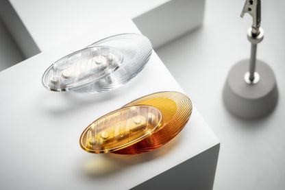 TOPE fidget slider in PEI and PC, polished, top view