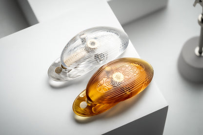 TOPE fidget slider in PEI and PC, polished, bottom view