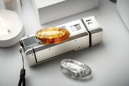 TOPE fidget slider in PEI and PC, polished, top view