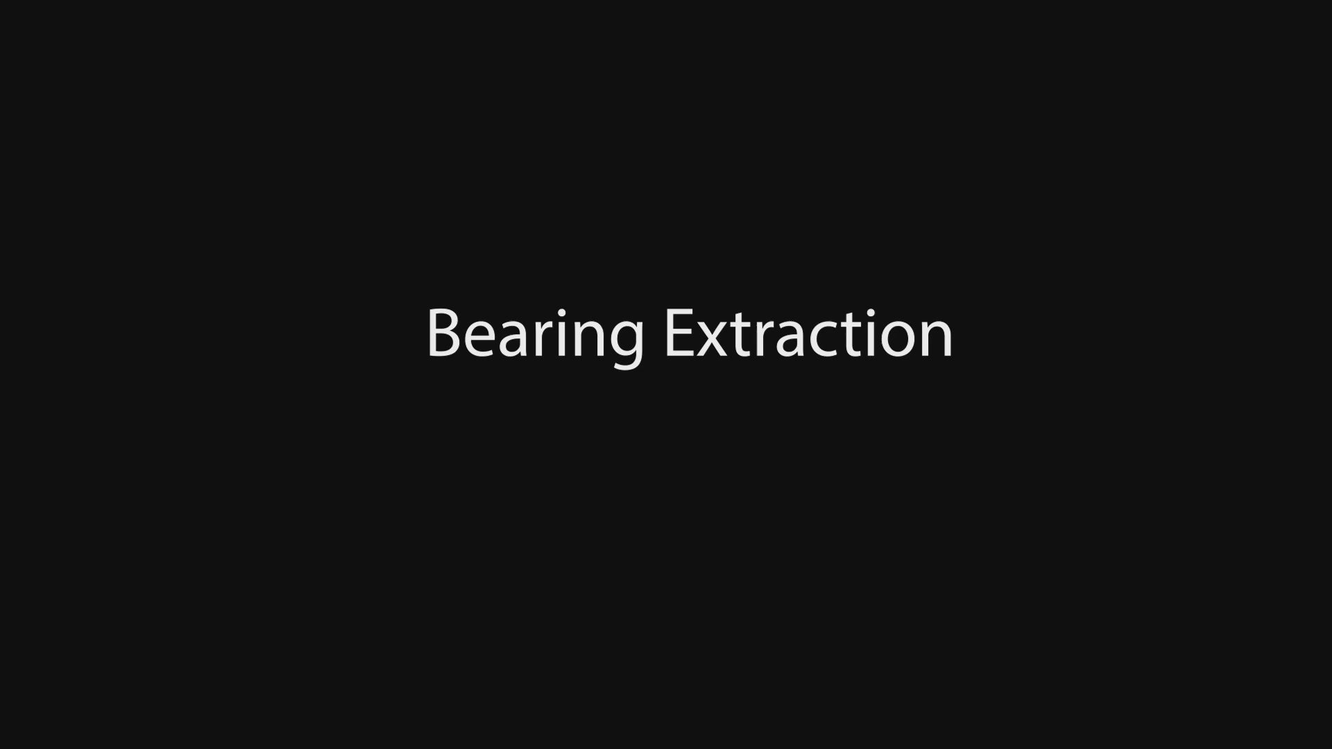 Load video: Super Collider R188 bearing extraction demonstration